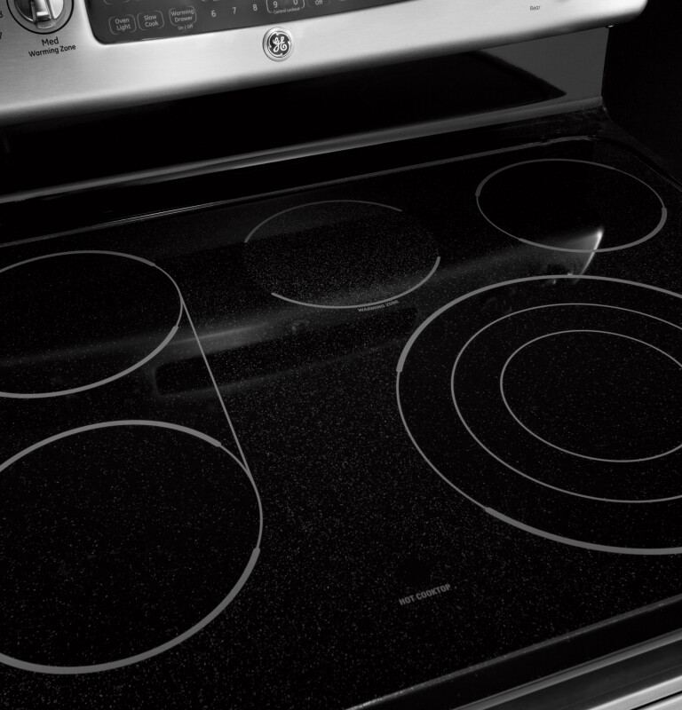 Adora series by GE 30" Free-Standing Electric Convection Range with Warming Drawer JB710STSS, product image 3 of 4