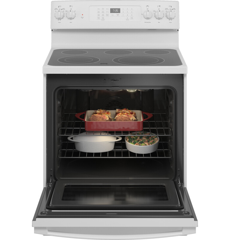 30" Free-Standing Electric Convection Range with No Preheat Air Fry JB735DPWW, product image 3 of 15