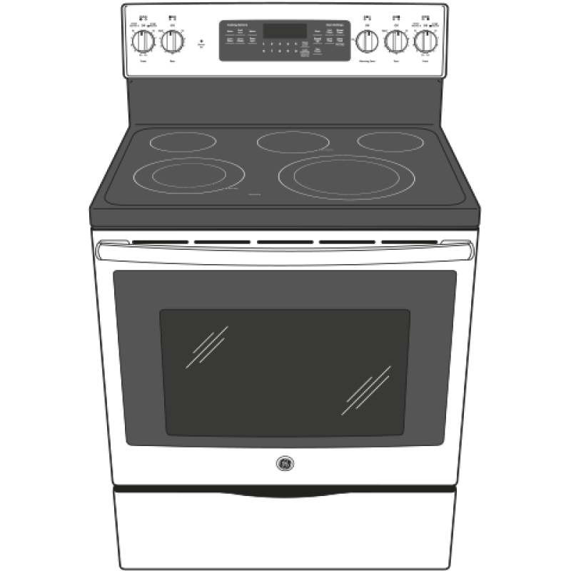 30" Free-Standing Electric Convection Range JB750DJBB