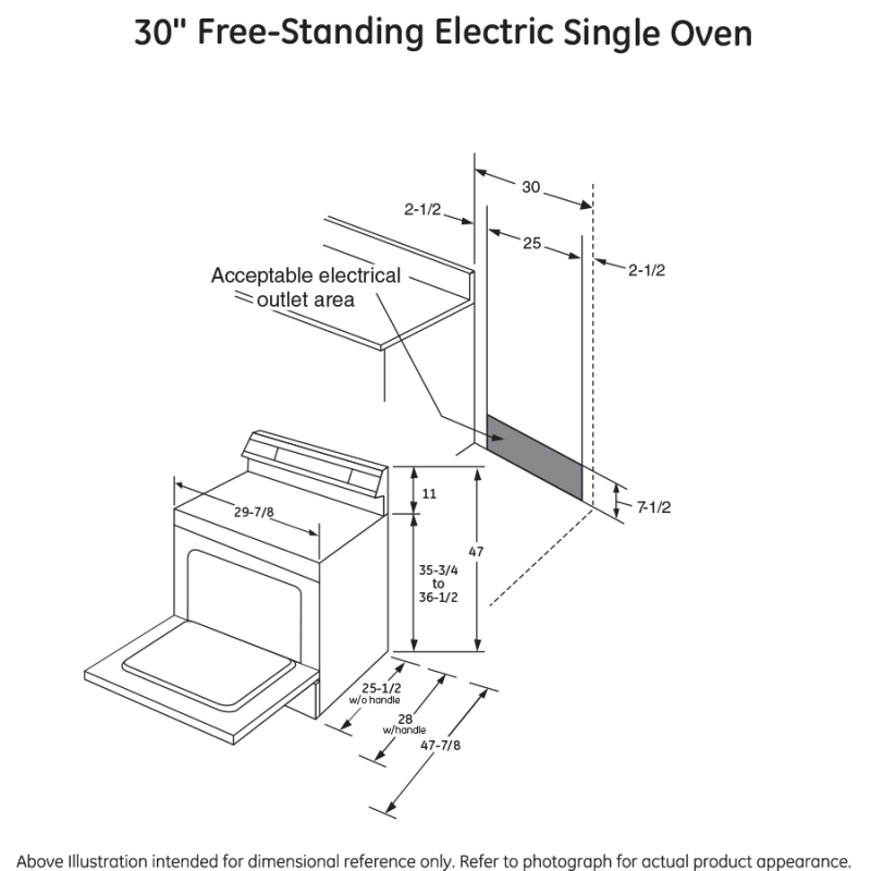 30" Free-Standing Electric Convection Range JB750DJBB