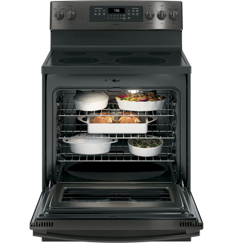 Adora series by GE 30" Free-Standing Electric Convection Range JB755BJTS, product image 5 of 8
