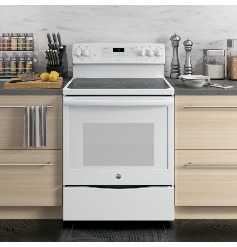 Adora series by GE 30" Free-Standing Electric Convection Range JB755DJWW, product image 13 of 13
