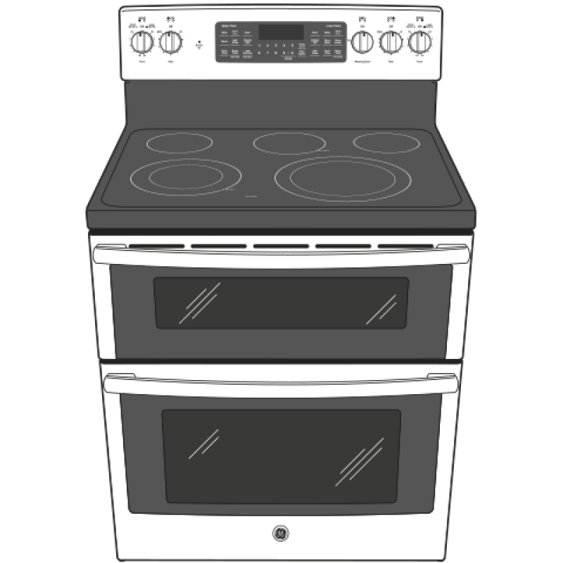 30" Free-Standing Electric Double Oven Convection Range JB860FJDS