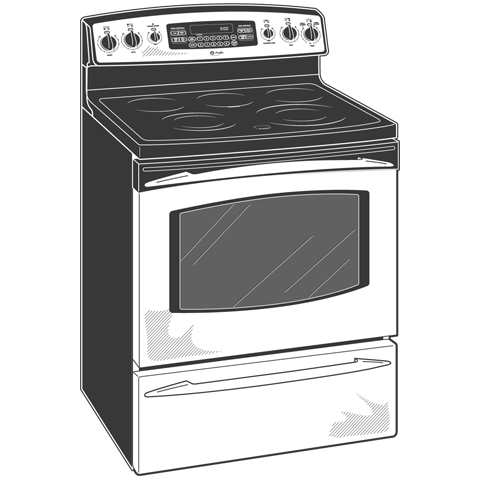 30" Free-Standing Electric Range JB900SKSS, product image 2 of 3