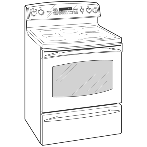 30" Free-Standing Electric Range JB910TKWW, product image 6 of 7