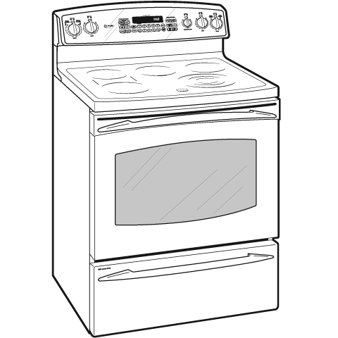 30" Free-Standing Double Oven Range JB968TKWW, product image 7 of 8