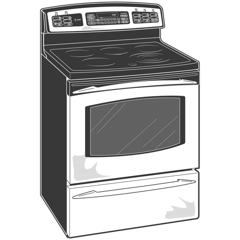 30" Free-Standing Electric Convection Range JB988SKSS, product image 2 of 3