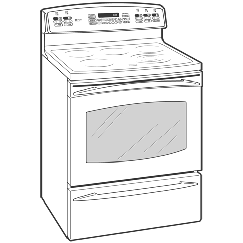 30" Free-Standing Electric Convection Range JB988TKWW, product image 3 of 4