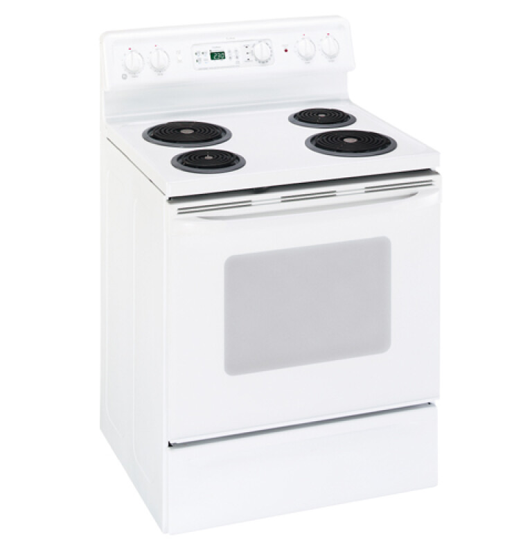 GE Spectra 30" Free-Standing QuickClean™ Electric Range White JBP35WBWW Picture 1