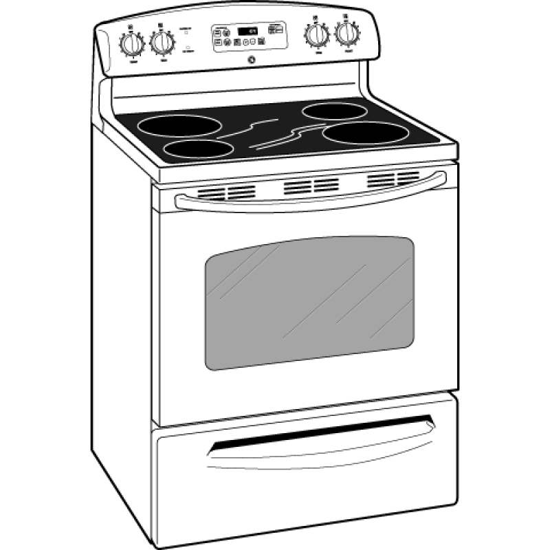 30" Free-Standing Electric Range JBP64DMWW, product image 2 of 3