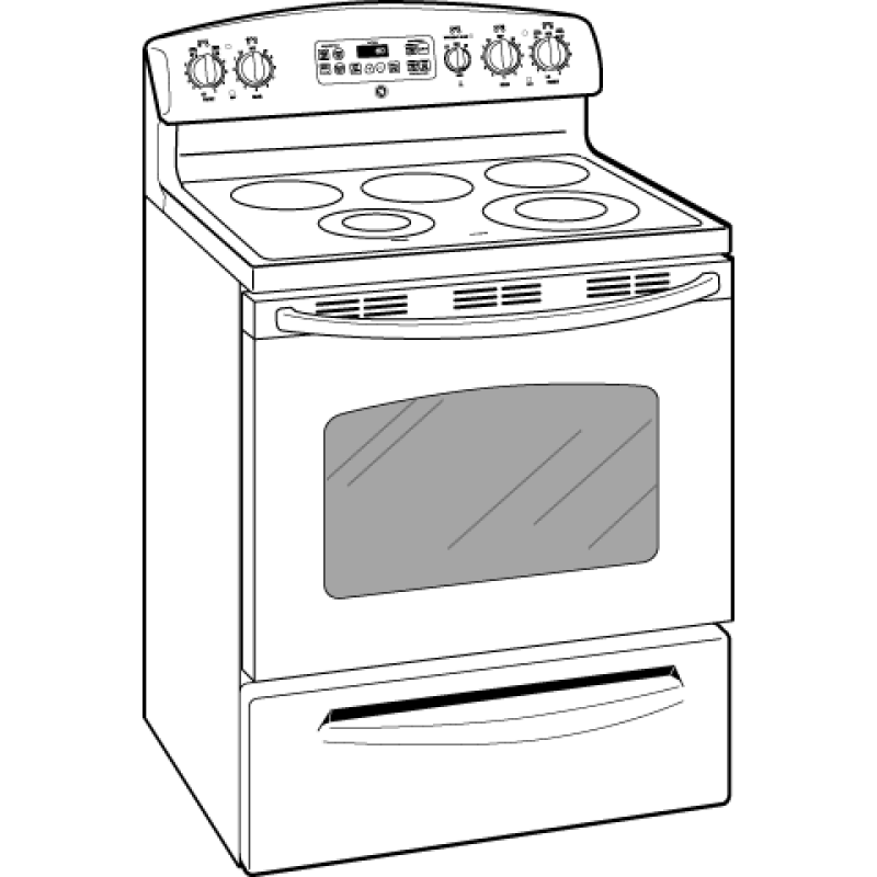 30" Free-Standing Electric Range JBP80TMWW, product image 2 of 3
