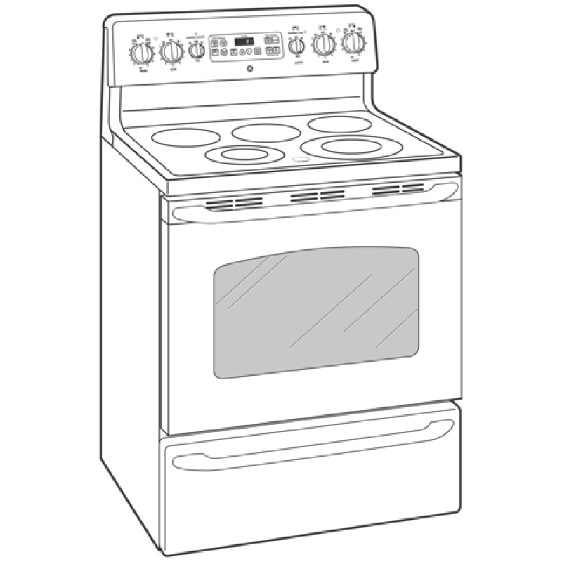 30" Free-Standing Electric Range JBP81KKCC, product image 3 of 4