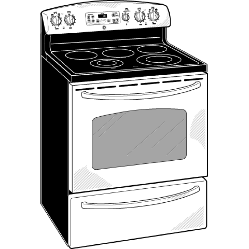 30" Free-Standing Electric Range JBP81SMSS, product image 2 of 3