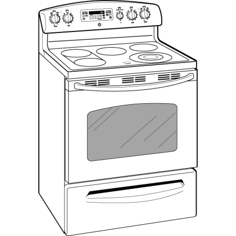 30" Free-Standing Electric Convection Range JBP84TMWW, product image 2 of 3