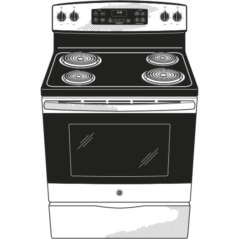 30" Free-Standing Electric Range JBS27RKSS, product image 10 of 11