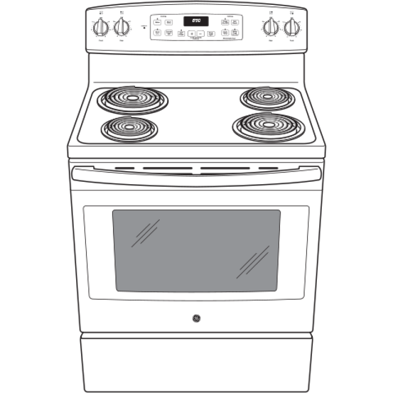 30" Free-Standing Electric Range JBS30DKWW, product image 7 of 8