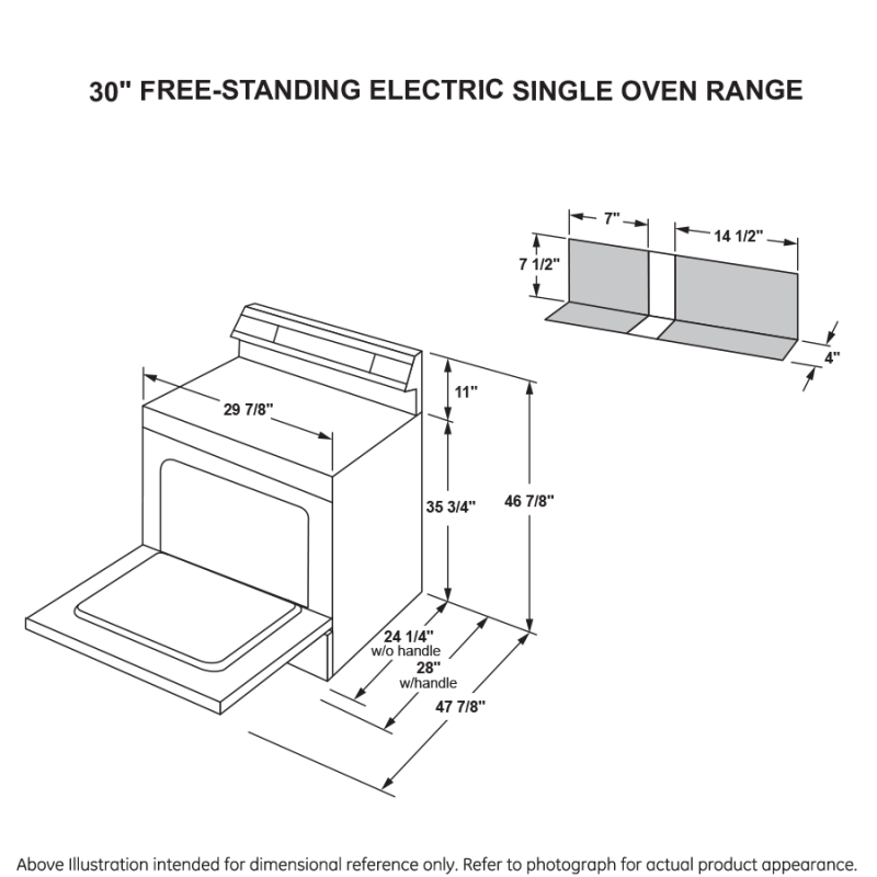 30" Free-Standing Electric Range JBS30DKWW, product image 8 of 8