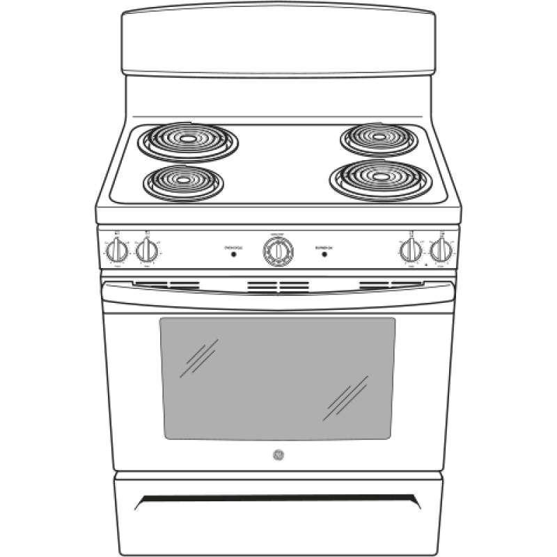 30" Free-Standing Electric Range JBS45DFWW, product image 13 of 14