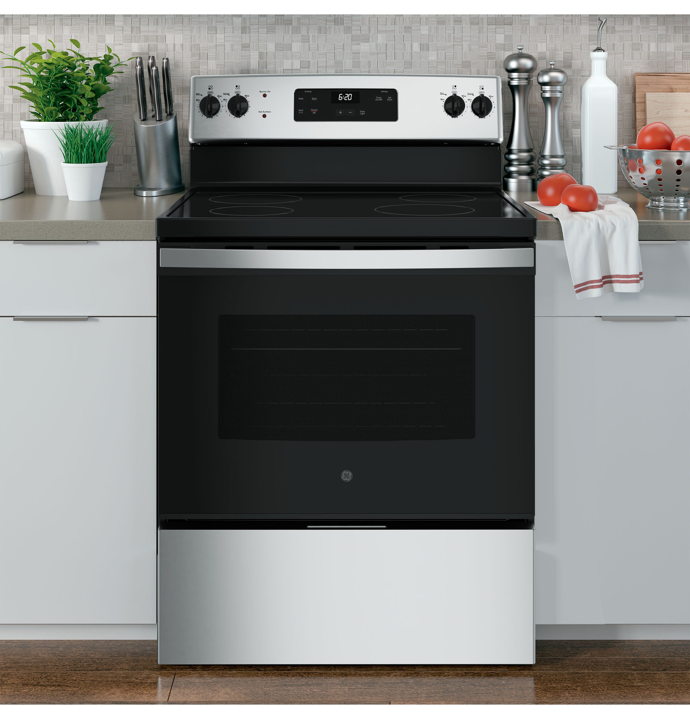 30” Free-standing Electric Radiant Smooth Cooktop Range JBS62RWSS