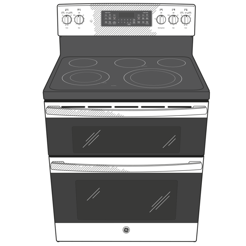 30" Free-Standing Electric Double Oven Convection Range view 21