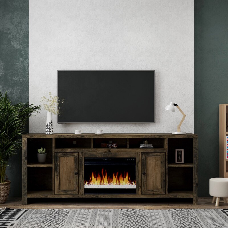 Joshua Creek 84" Fireplace Console JC5284BNW