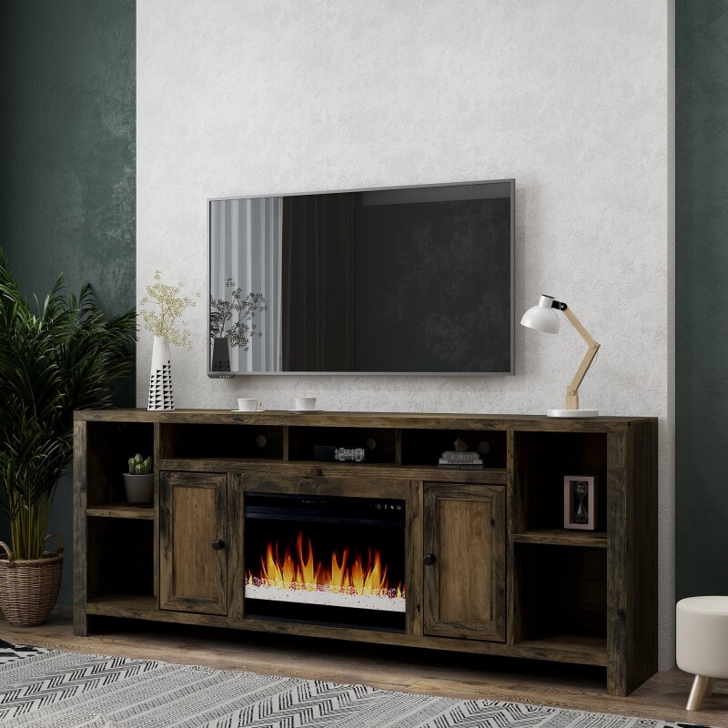 Joshua Creek 84" Fireplace Console JC5284BNW