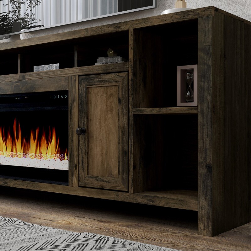 Joshua Creek 84" Fireplace Console JC5284BNW