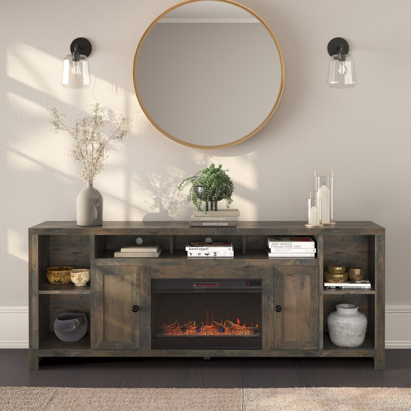 Joshua Creek 84" Fireplace Console JC5284BNW