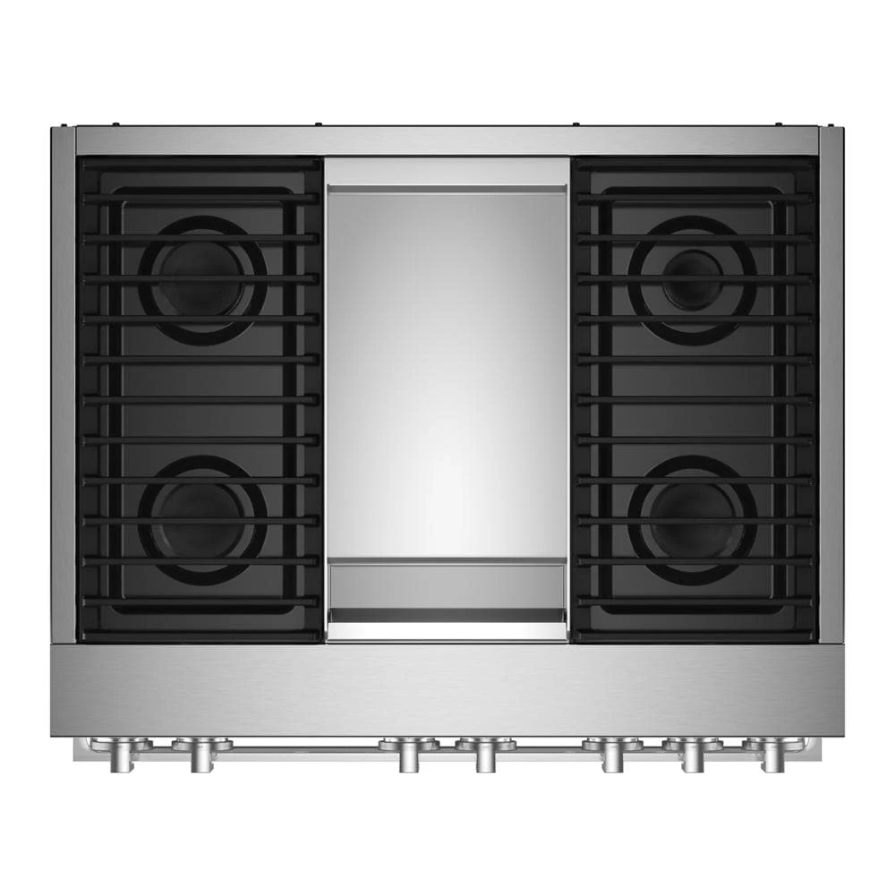 NOIR™ 36" Dual-Fuel Professional Range with Chrome-Infused Griddle JDRP536HM