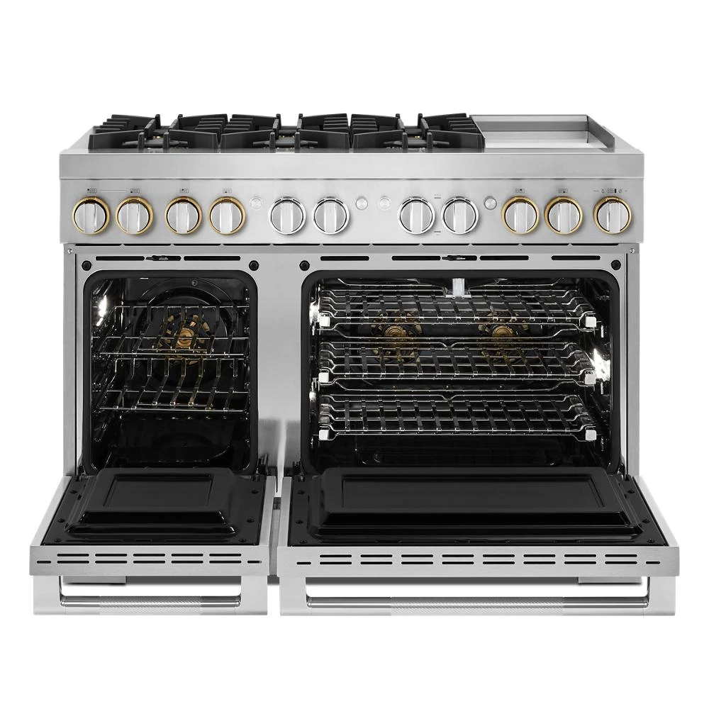 RISE™ 48" Dual-Fuel Professional Range with Chrome-Infused Griddle JDRP548HL