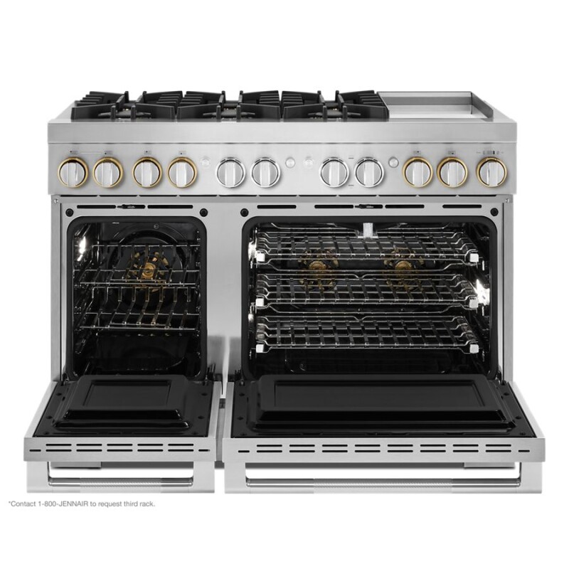 RISE 48" Dual-Fuel Professional Range with Chrome-Infused Griddle JDRP548HL
