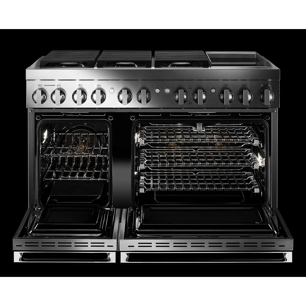 NOIR™ 48" Dual-Fuel Professional Range with Chrome-Infused Griddle JDRP548HM
