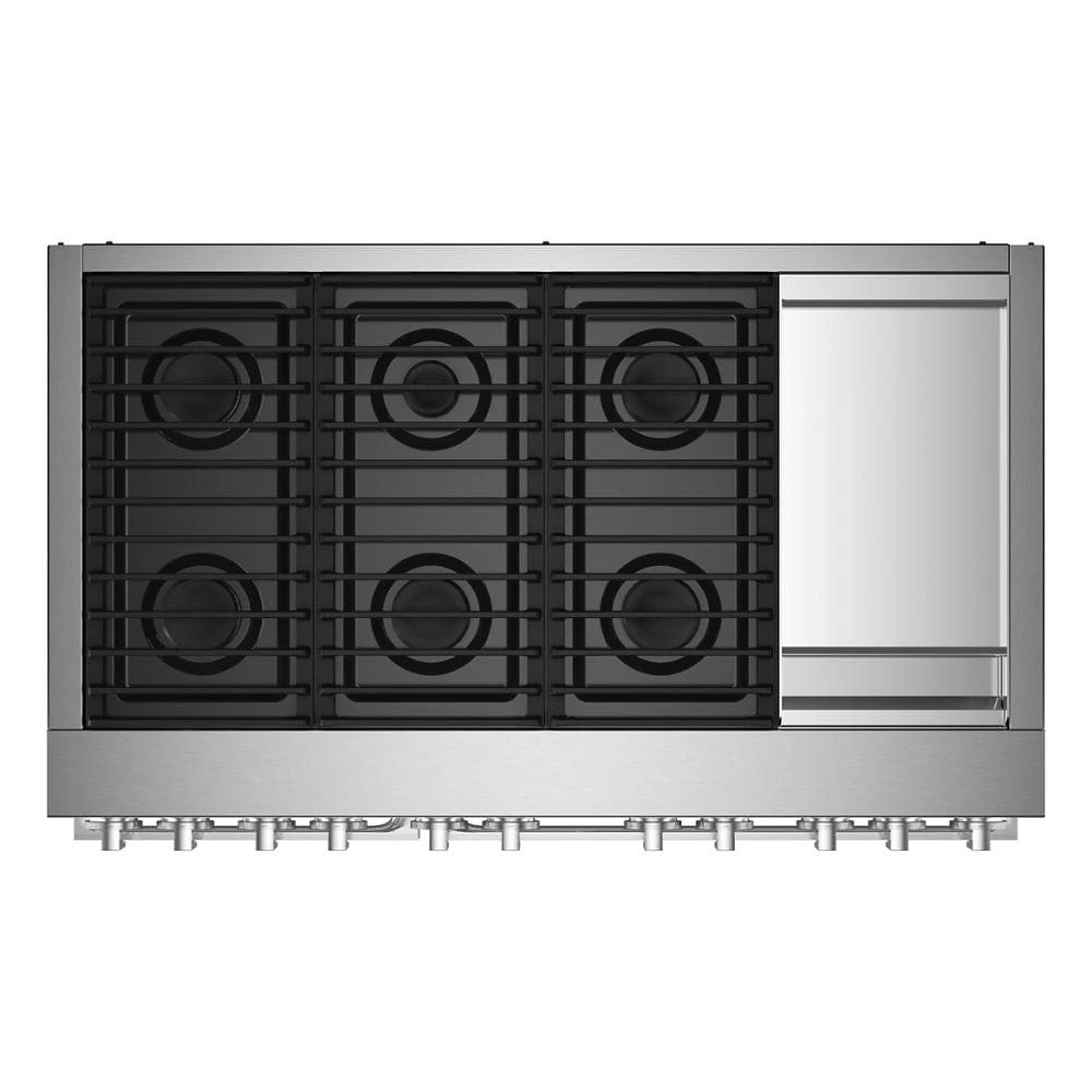 NOIR™ 48" Dual-Fuel Professional Range with Chrome-Infused Griddle JDRP548HM
