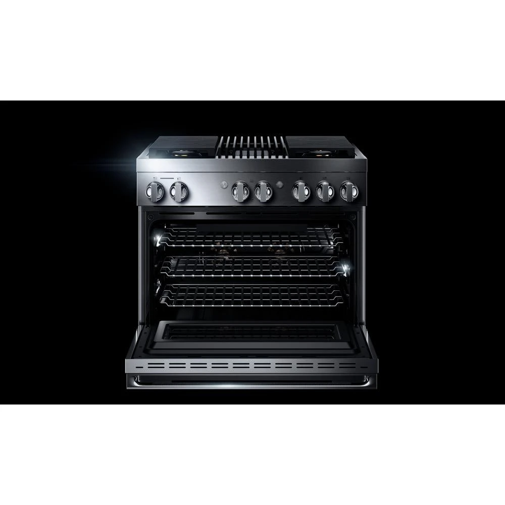 NOIR™ 36" Dual-Fuel Professional Range with Gas Grill JDRP636HM