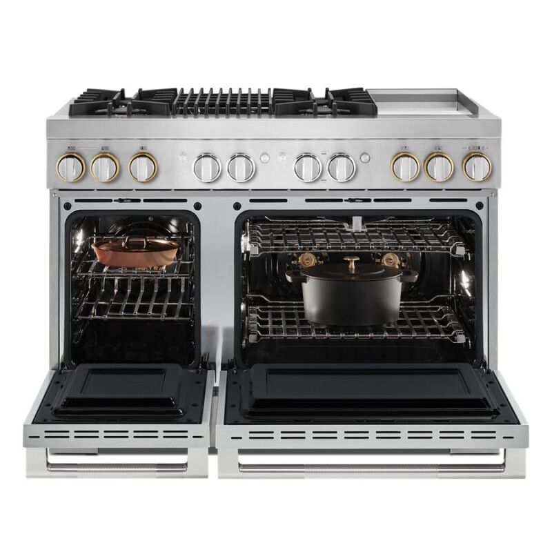 48" Dual-Fuel Professional-Style Range with Chrome-Infused Griddle and Grill JDRP748HL