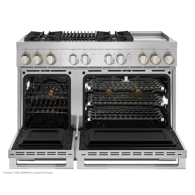 48" Dual-Fuel Professional-Style Range with Chrome-Infused Griddle and Grill JDRP748HL