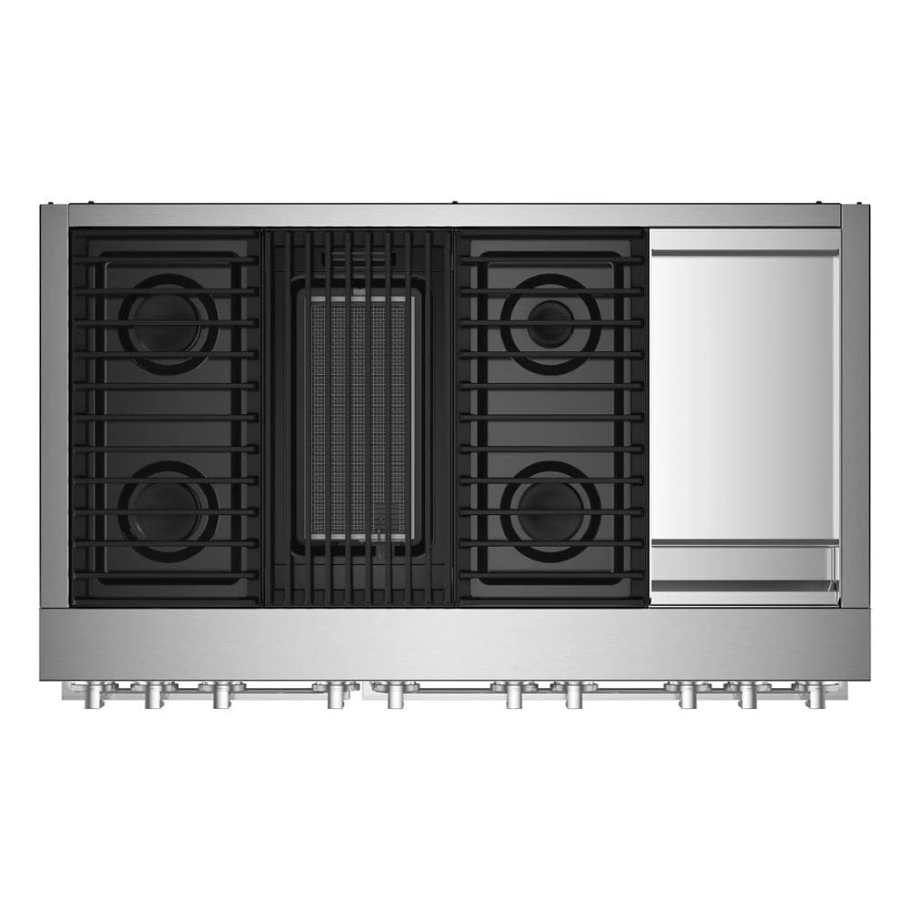 NOIR™ 48" Dual-Fuel Professional-Style Range with Chrome-Infused Griddle and Grill JDRP748HM
