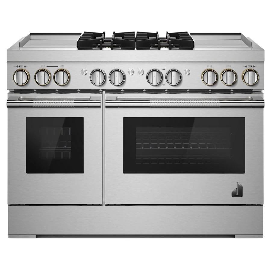 RISE 48" Dual-Fuel Professional Range with Dual Chrome-Infused Griddles JDRP848HL