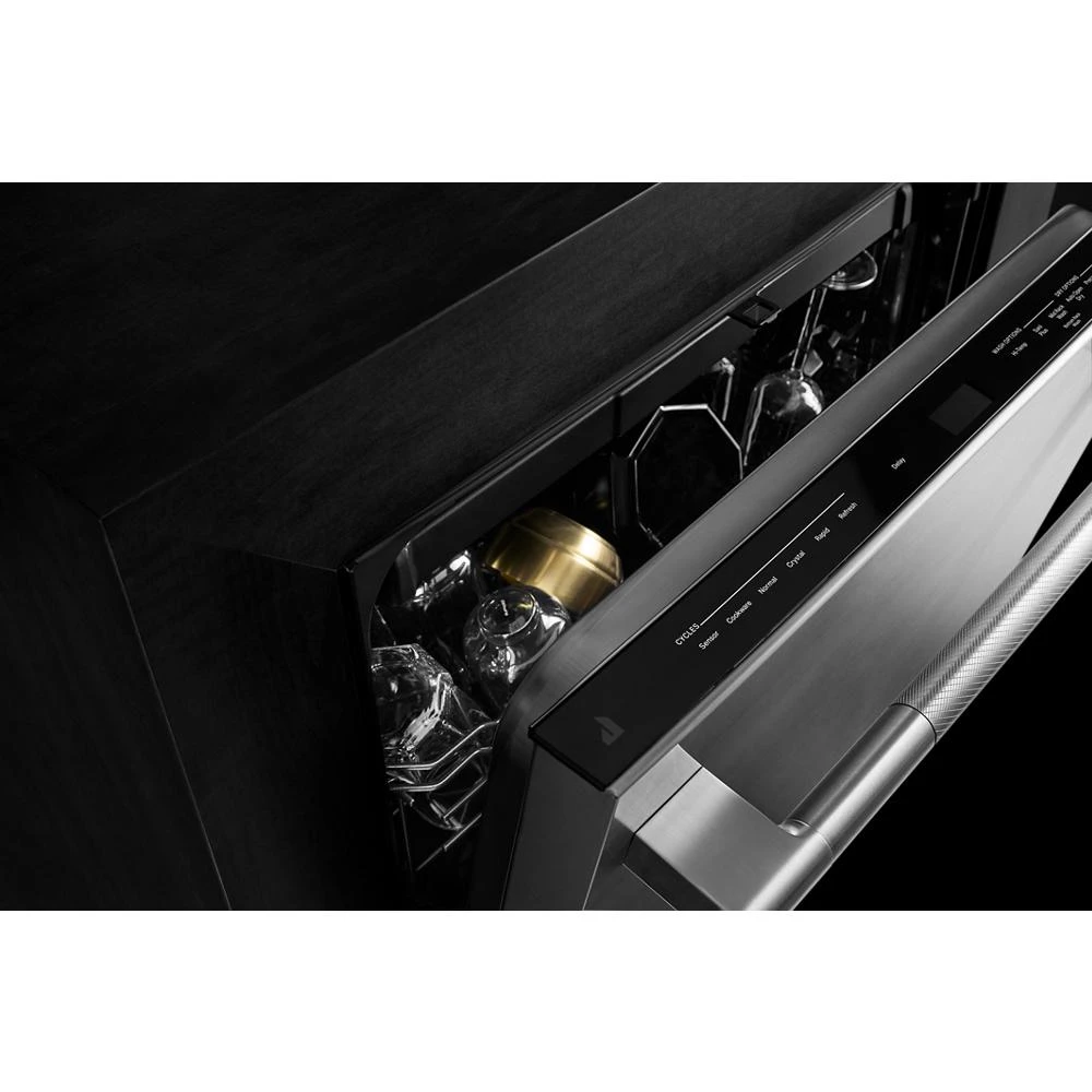 Pocket Handle 24" Built-in Dishwasher With Precise Fit 3rd Rack For Cutlery With Plasma Coating, 39 Dba JDTS3924SP