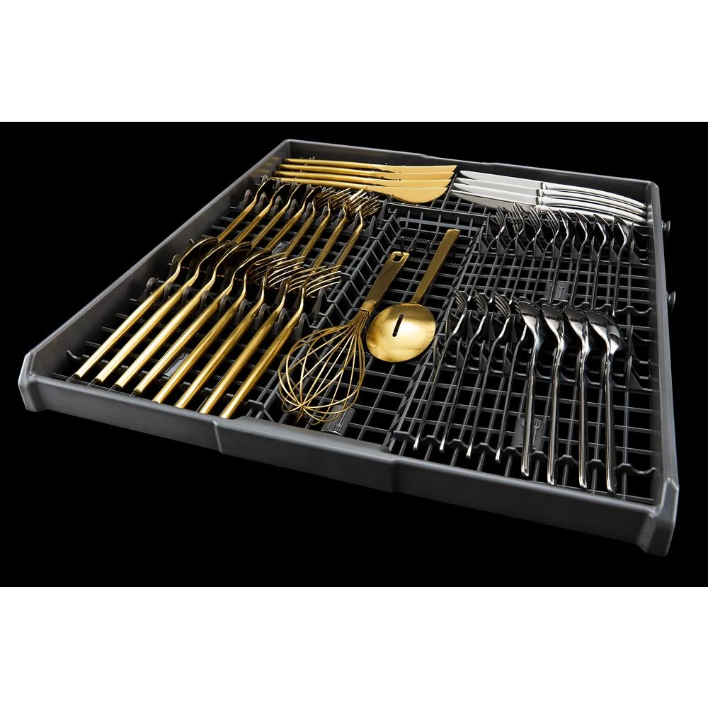 Pocket Handle 24" Built-in Dishwasher With Precise Fit 3rd Rack For Cutlery With Plasma Coating, 39 Dba JDTS3924SP