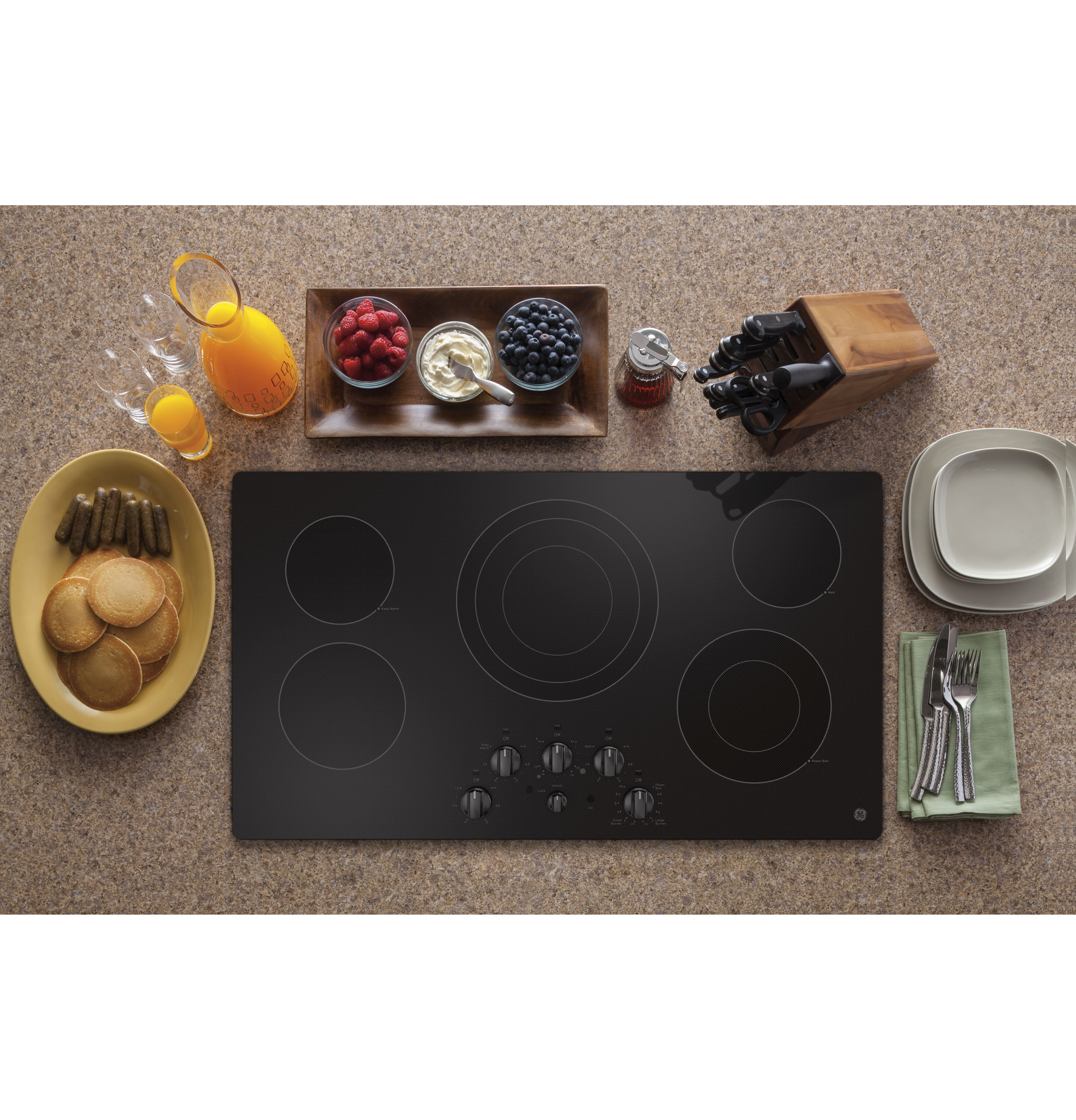 36" Built-In Knob Control Electric Cooktop view 22