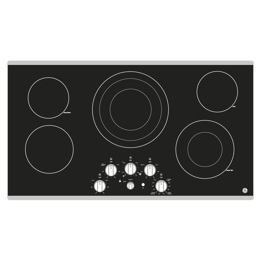 36" Built-In Knob Control Electric Cooktop JEP5036STSS