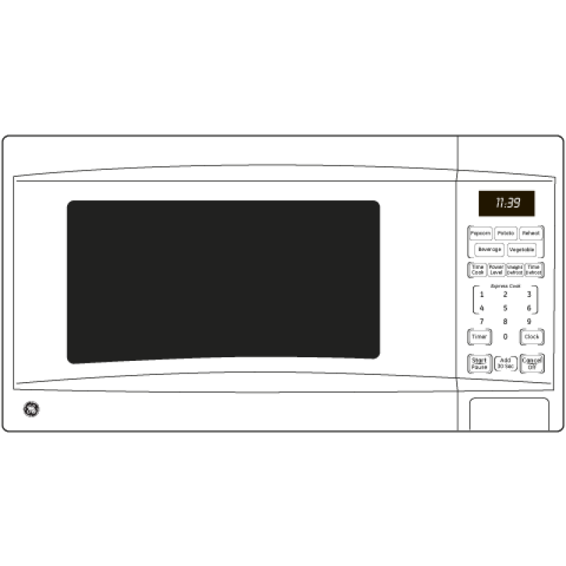 1.1 Cu. Ft. Countertop Microwave Oven JES1139DSWW, product image 3 of 3