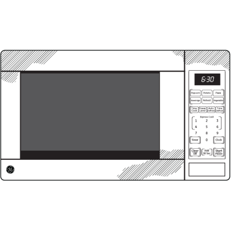 1.1 Cu. Ft. Capacity Countertop Microwave Oven JES1142SPSS, product image 3 of 3