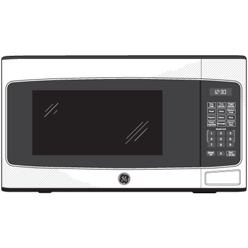 1.1 Cu. Ft. Capacity Countertop Microwave Oven JES1145DMBB