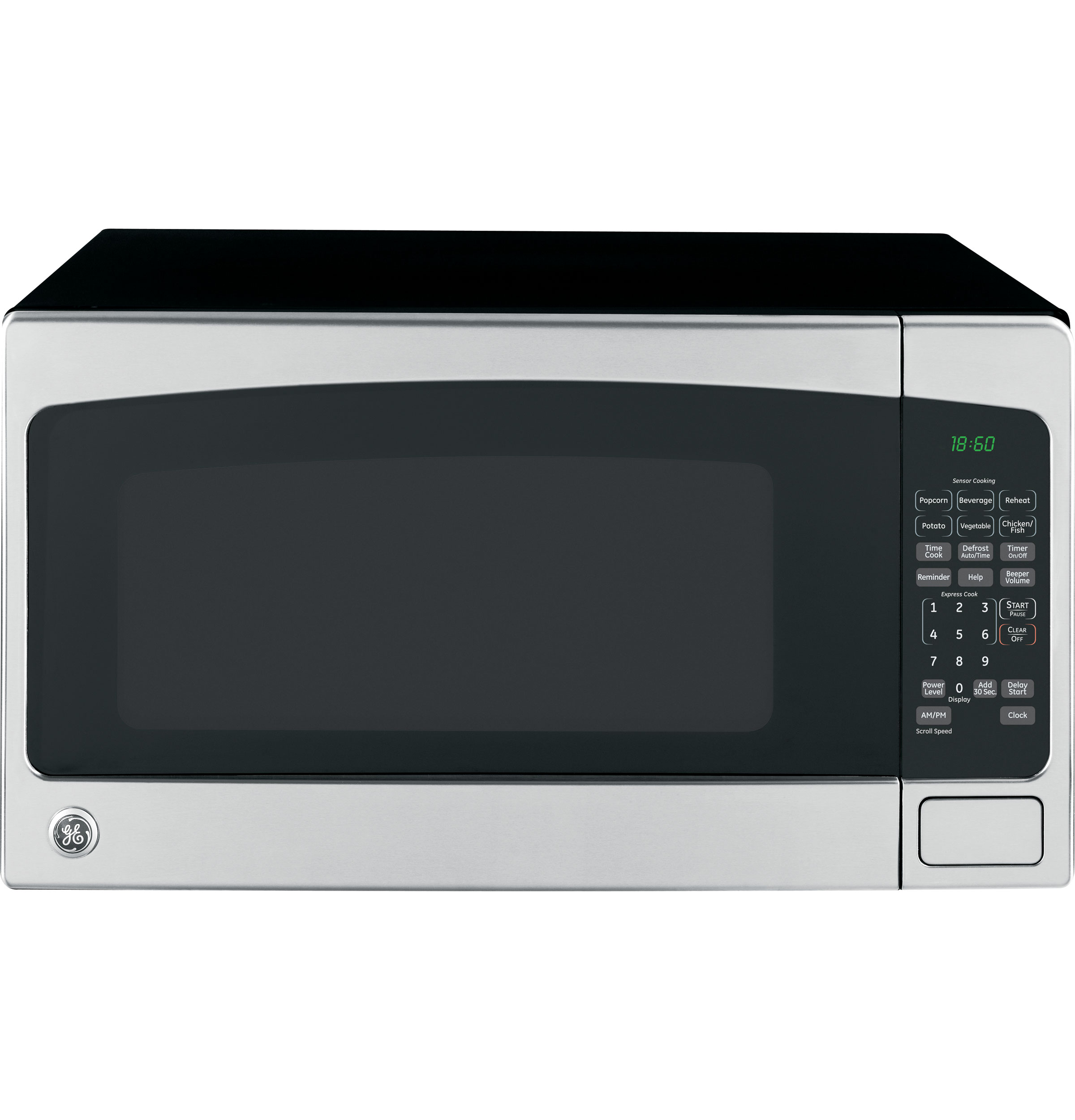GE 2.0 Cu. Ft. Capacity Countertop Microwave Oven Stainless Steel/Black JES2051SNSS Picture 1