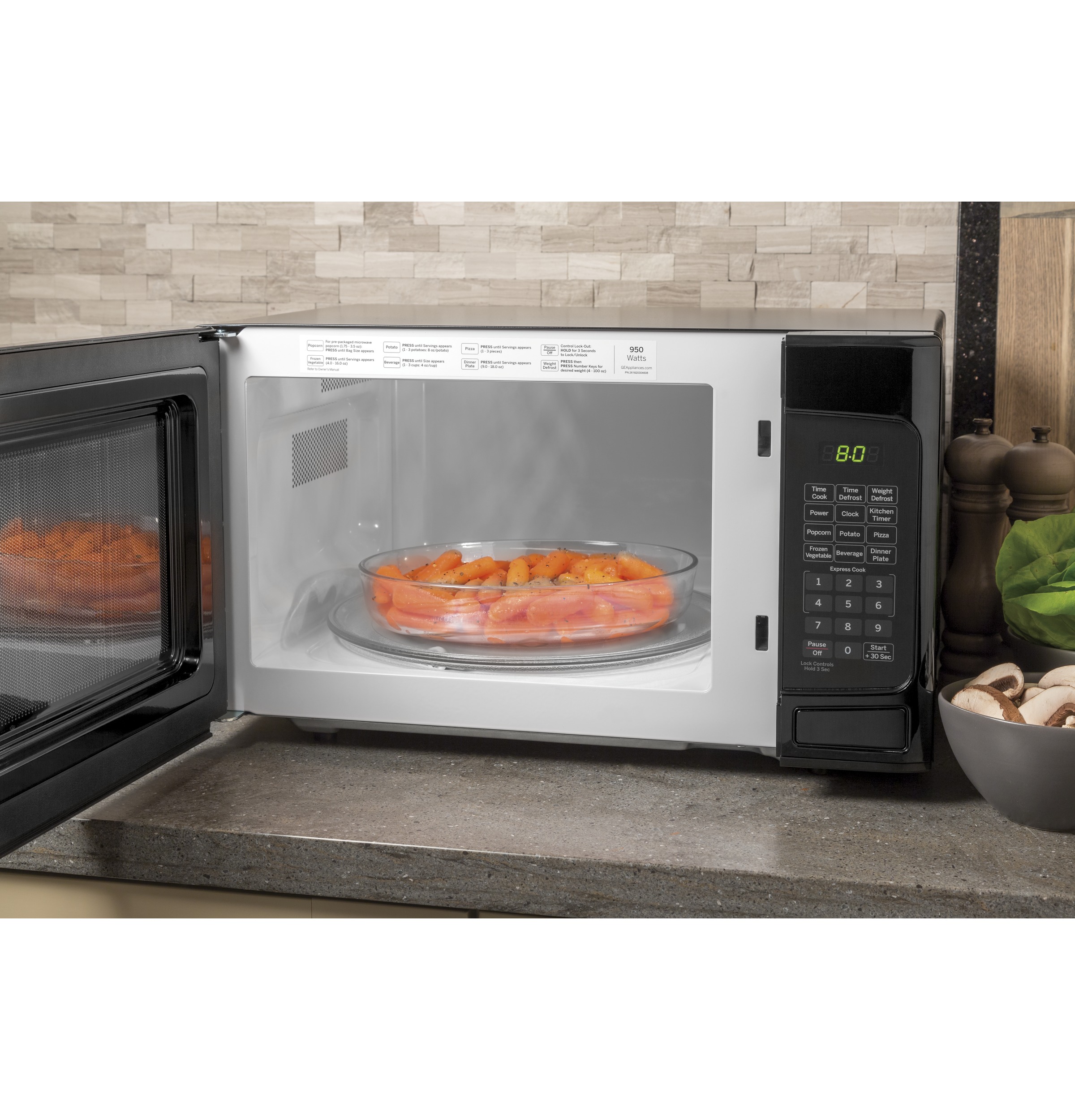 1.1 Cu. Ft. Capacity Countertop Microwave Oven JESP113DPBB, product image 4 of 7