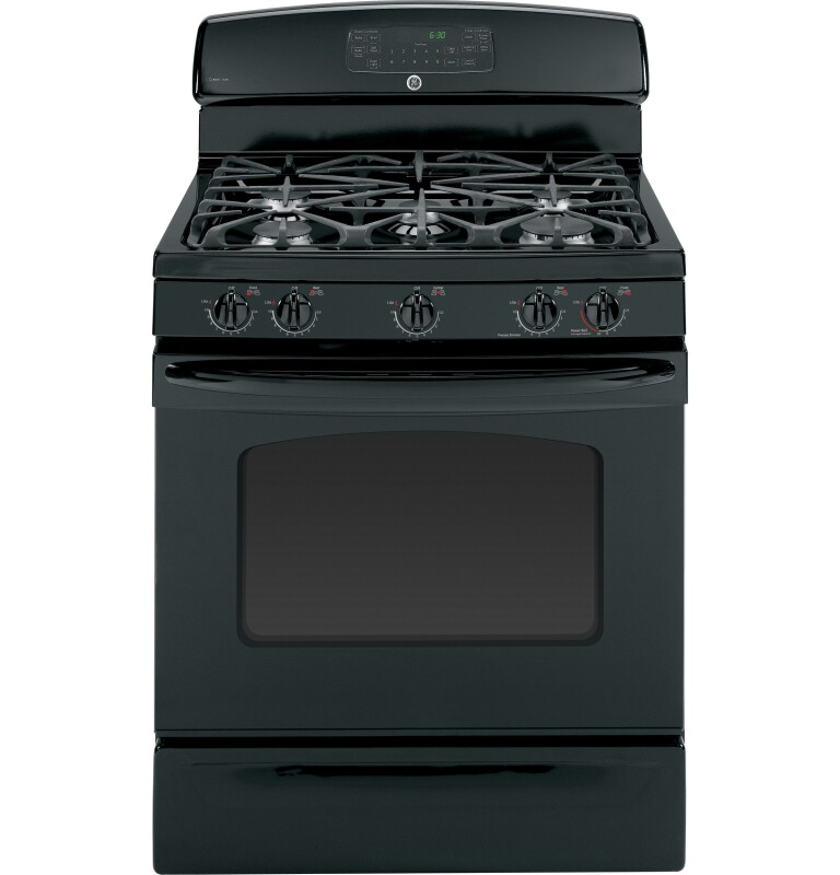 GE 30" Free-Standing Gas Convection Range Black JGB296DETBB Picture 1