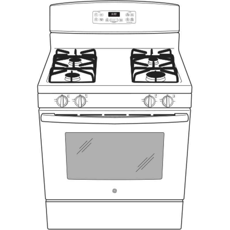 30" Free-Standing Gas Range JGB635DEKBB