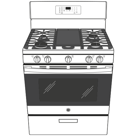 30" Free-Standing Gas Range JGB660DPBB